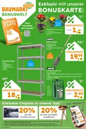 Gazetka promocyjna  - Gazetka - ważna od 14.03 do 14.03.2026 - strona 16 - produkty: angebot, Bau, bio, biozidprodukte, Blüte, coupon, coupons, Eckregal, eis, globus fachmärkte, Holz, LG, Primeln, Rauch, regal, reis, rwe, Spaten, steckregal, Ti, topf