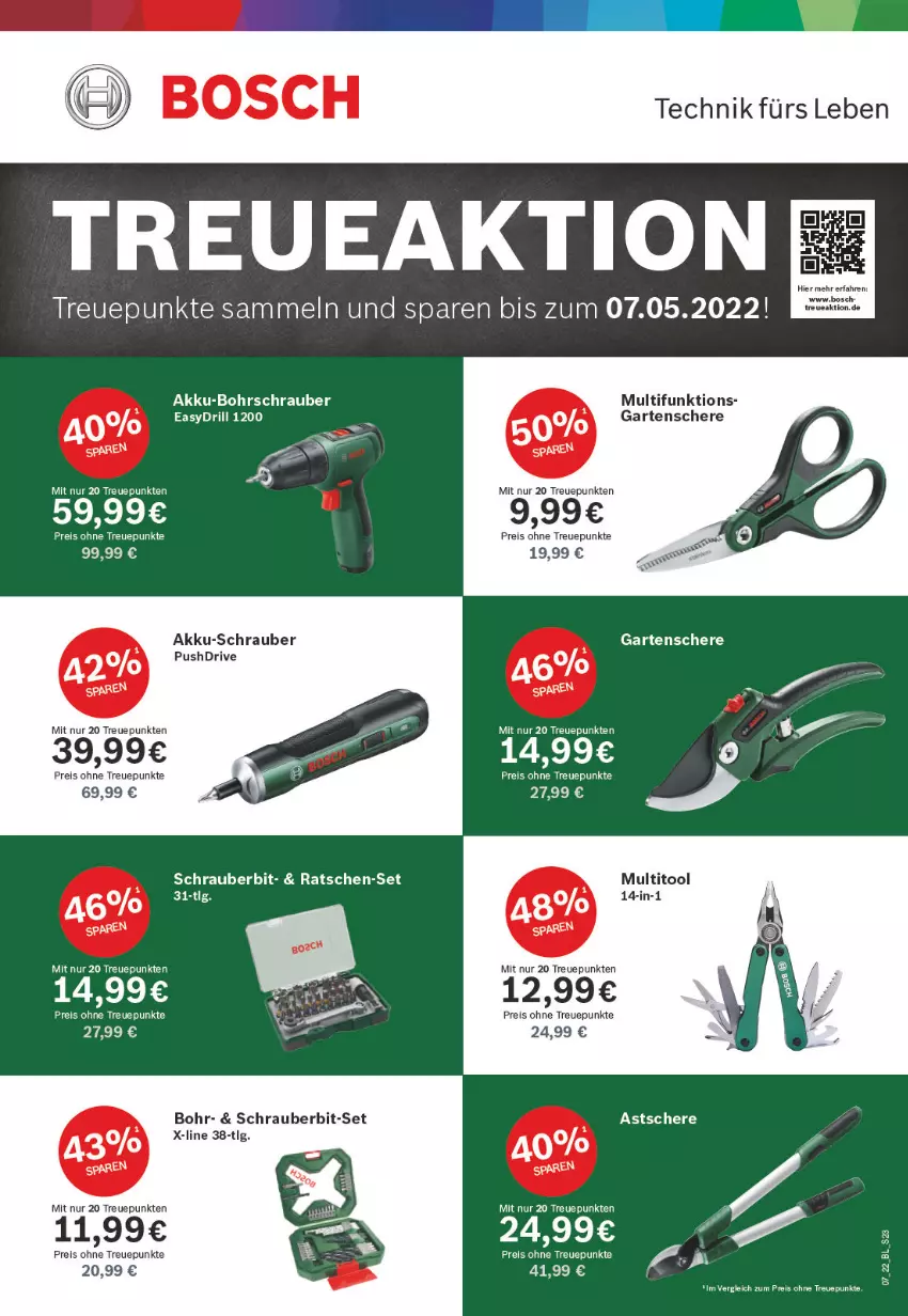 Aktueller Prospekt Edeka - Angebote der Woche - von 14.02 bis 19.02.2022 - strona 23 - produkty: akku, akku-bohrschrauber, Bohrschrauber, bosch, eis, Garten, Gartenschere, LG, reis, Schere, Ti