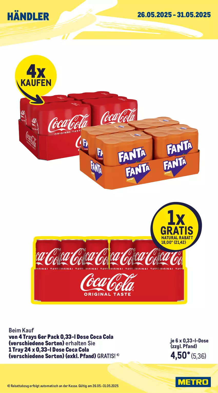 Aktueller Prospekt Metro - Wochen-Angebote Händler - von 26.05 bis 31.05.2025 - strona 3 - produkty: angebot, Apple, auer, auto, bohne, cola, coupon, espresso, flasche, frucht, getränk, getränke, Glastür, jack daniel, kühlschrank, lavazza, LG, natur, natura, Palette, rotkäppchen, Schrank, sekt, Ti, tisch