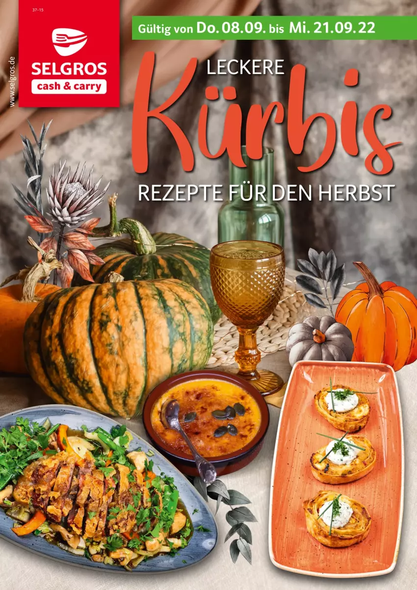 Aktueller Prospekt Selgros - Kuerbisrezepte - von 08.09 bis 21.09.2022 - strona 1 - produkty: LG, Ti