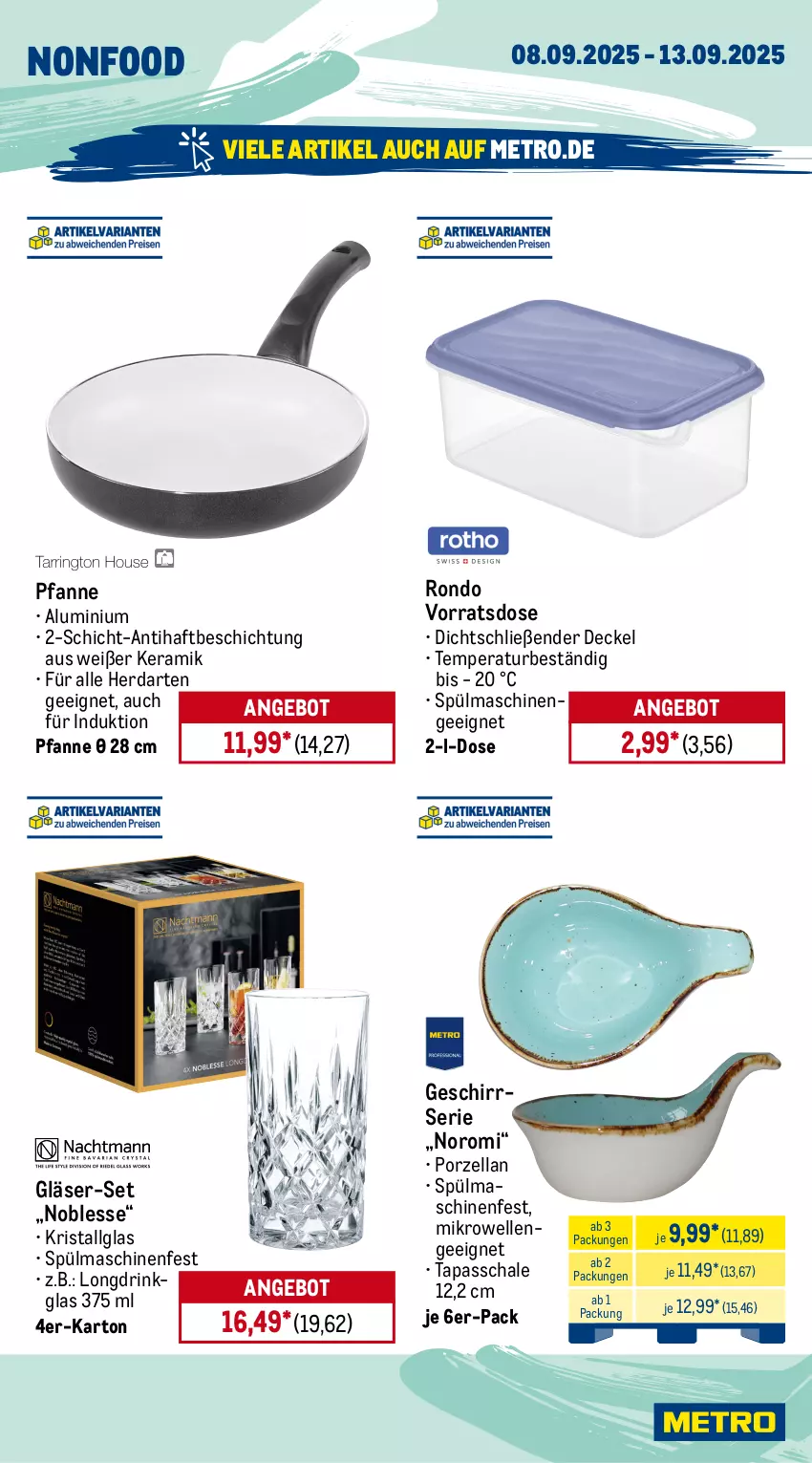 Aktueller Prospekt Metro - Wochen-Angebote - von 08.09 bis 13.09.2025 - strona 22 - produkty: angebot, decke, Deckel, drink, edelstahl, eis, elle, gasgrill, geschirr, Geschirrserie, Gläser, grill, grillfläche, grillrost, herdarten, kraft, LG, Metro, mikrowelle, pfanne, regal, Schal, Schale, schrauben, schwerlastregal, shirt, spülmaschinen, Tapas, Ti
