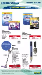 Gazetka promocyjna Metro - Wochen-Angebote - Gazetka - ważna od 13.09 do 13.09.2025 - strona 17 - produkty: akku, angebot, bürste, Dyson, eis, Elektro, elle, Finish, flasche, frucht, früchte, früchten, Germ, geschirr, geschirrspülmittel, getränk, getränke, jägermeister, jules mumm, kraft, kräuter, kräuterlikör, lenor, likör, mac, Meister, Metro, mumm, orange, Palette, passo, Pods, primitivo, reis, sac, sekt, sonderposten, spülmittel, staubsauger, teller, Ti, Tiere, trauben, vollwaschmittel, waschmittel