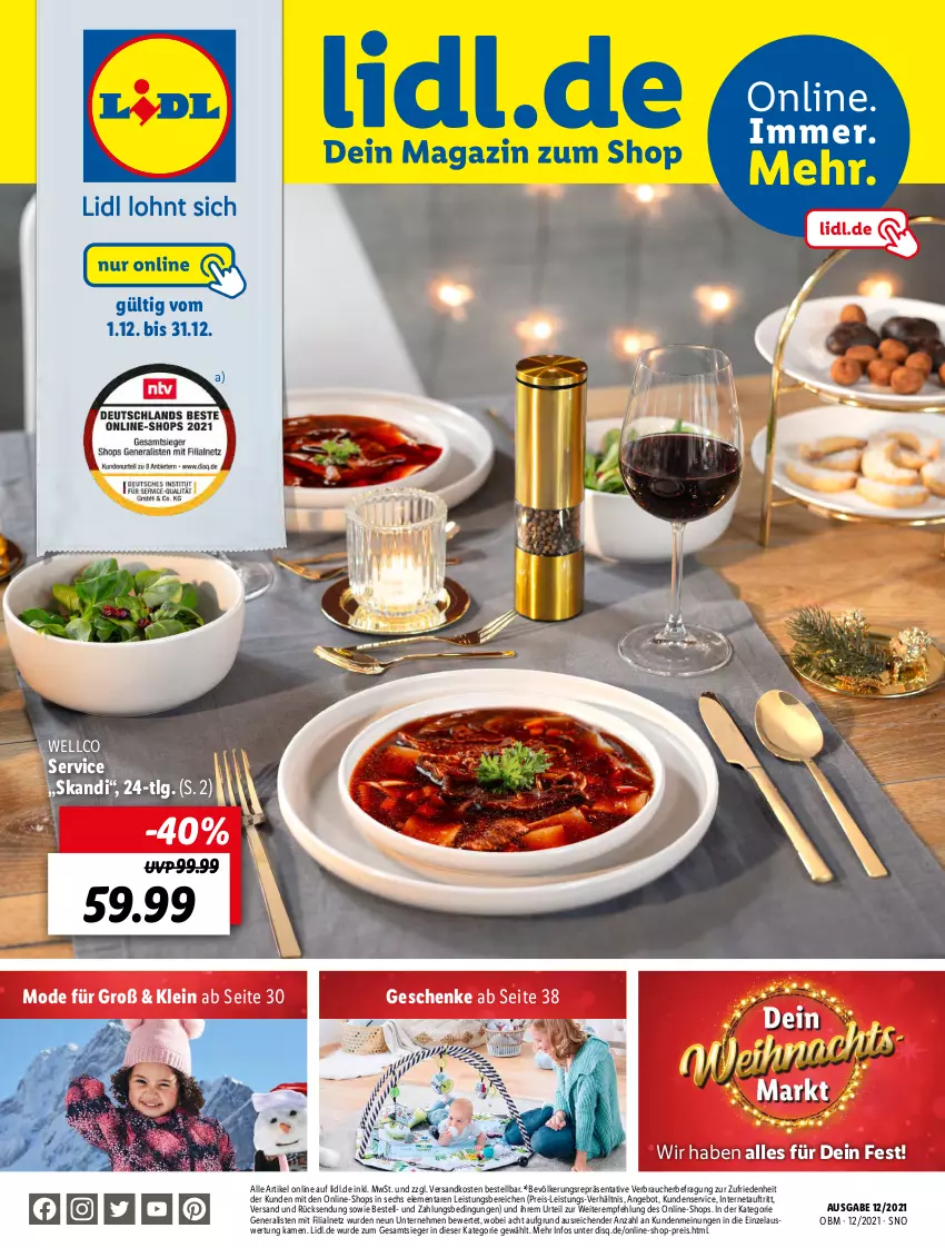 Aktueller Prospekt Lidl - Aktuelle Onlineshop-Highlights - von 01.12 bis 31.12.2021 - strona 1