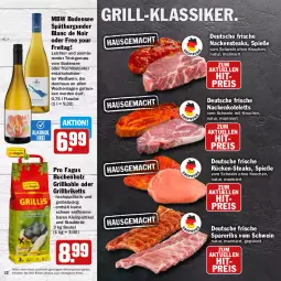 Gazetka promocyjna Hit - Wochenprospekt - Gazetka - ważna od 30.08 do 30.08.2025 - strona 12 - produkty: aktionspreis, alkohol, beutel, briketts, buch, burgunder, eis, elle, erde, flasche, frucht, grill, grillbriketts, Grillkohle, Holz, kotelett, lamm, nackenkoteletts, Nackensteak, nackensteaks, natur, nuss, obst, reis, schwein, spareribs, spätburgunder, steak, steaks, Ti, wein, Weißwein, Yo