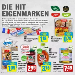 Gazetka promocyjna Hit - Wochenprospekt - Gazetka - ważna od 30.08 do 30.08.2025 - strona 14 - produkty: aktionspreis, auer, aufstrich, baguette, beutel, bio, Blüte, brötchen, decke, discount, eis, flasche, frucht, honig, Kaiser, korn, mac, nuss, Ofen, reis, sandwich, sirup, steinofen, Steinofen-Baguette, Ti, Tiere