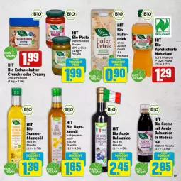 Gazetka promocyjna Hit - Wochenprospekt - Gazetka - ważna od 30.08 do 30.08.2025 - strona 15 - produkty: aceto, aceto balsamico, apfel, Apfelschorle, auer, balsam, balsamico, bio, blume, blumen, blumenöl, butter, discount, drink, eis, erdnuss, Erdnussbutter, flasche, hafer, Mode, natur, naturland, nuss, pesto, reis, schorle, Ti, zucker