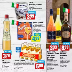 Gazetka promocyjna Hit - Wochenprospekt - Gazetka - ważna od 30.08 do 30.08.2025 - strona 16 - produkty: aktionspreis, apfel, auer, brut, citrus, cocktail, cocktails, discount, ecco, eis, flasche, frizzante, frucht, Fruchtmark, honig, honigmelone, kirsch, kirsche, kirschen, kräuter, La Gioiosa, limo, melone, orange, orangen, prosecco, puma, reis, roséwein, saro, sirup, Soda, spumante, Ti, wasser, wein, Yo