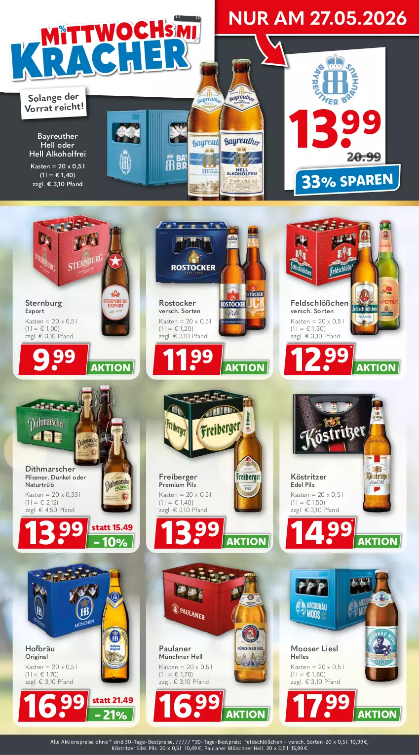 Aktueller Prospekt Getraenkeland - von 25.05 bis 05.06.2026 - strona 2 - produkty: aktionspreis, alkohol, Berger, bestpreis, bestpreise, eis, elle, Freiberger, gin, köstritzer, mars, natur, Paula, paulaner, pils, pilsener, premium pils, reis, Rostocker, Sternburg, Ti