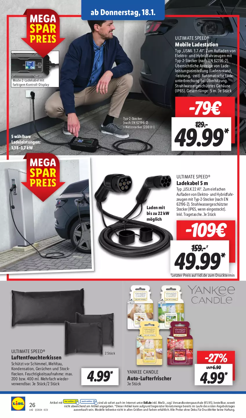 Aktueller Prospekt Lidl - Aktionsprospekt - von 15.01 bis 20.01.2024 - strona 30 - produkty: angebot, auto, deka, dell, eis, Elektro, elle, kissen, ladekabel, Luftentfeuchter, lufterfrischer, mehl, Mode, ndk, reis, rwe, Schal, Schale, spee, Tasche, Ti, tisch, tragetasche, wasser, ZTE