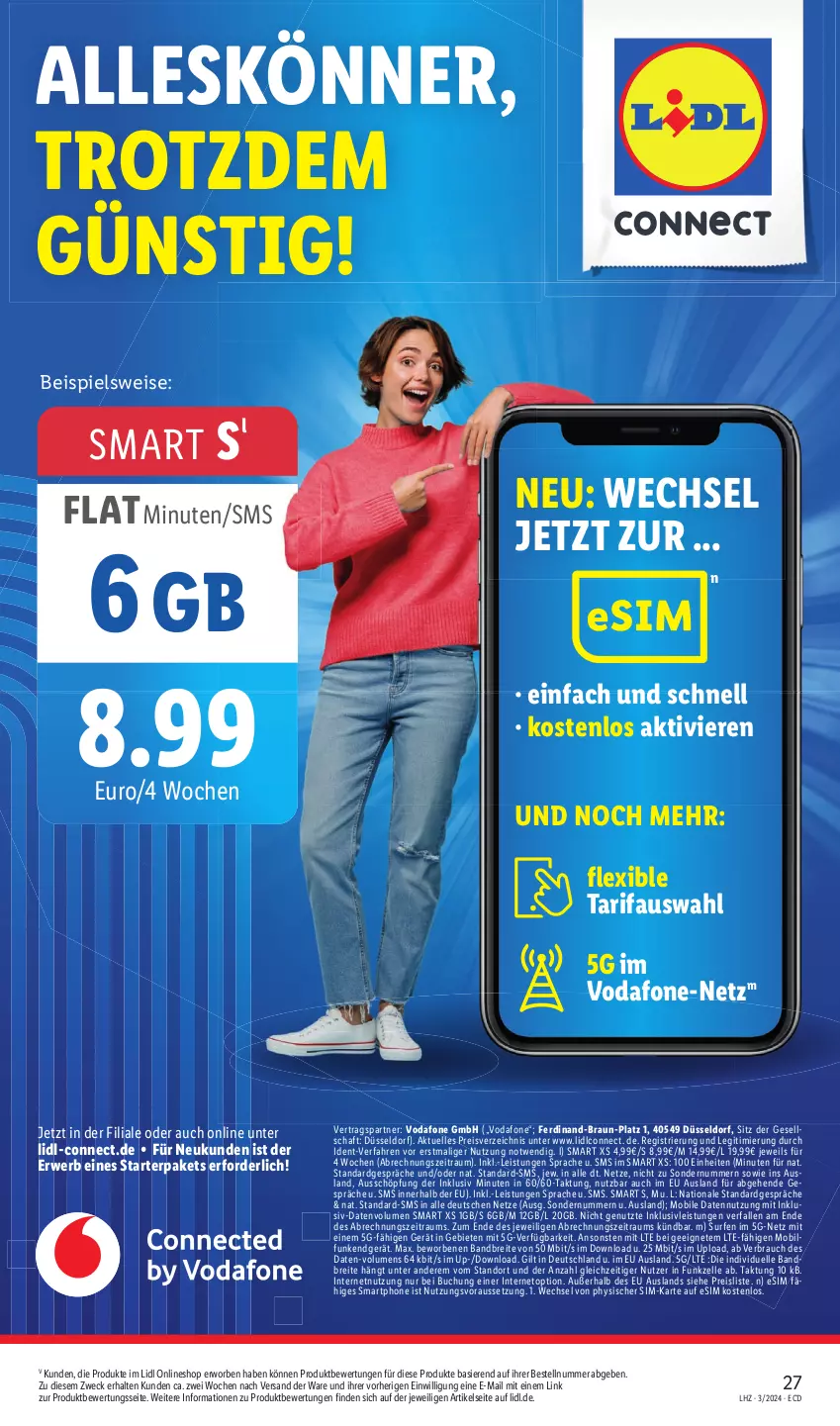 Aktueller Prospekt Lidl - Aktionsprospekt - von 15.01 bis 20.01.2024 - strona 31 - produkty: braun, Brei, buch, eis, elle, inklusivleistungen, Rauch, reis, rwe, sim, smartphone, Surf, Ti, vodafone, weck, ZTE