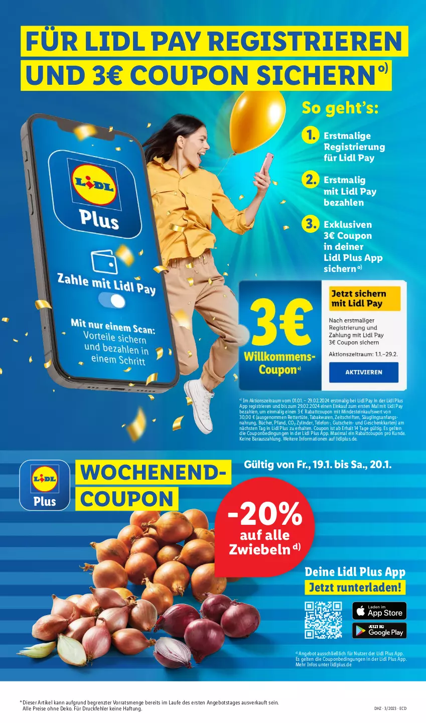 Aktueller Prospekt Lidl - Aktionsprospekt - von 15.01 bis 20.01.2024 - strona 7 - produkty: angebot, coupon, eis, gutschein, reis, telefon, Ti, Tüte, ZTE, zwiebel, zwiebeln