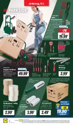 Gazetka promocyjna Lidl - Aktionsprospekt - Gazetka - ważna od 20.01 do 20.01.2024 - strona 18 - produkty: akku, angebot, coupon, deka, dell, eis, elle, flasche, Hobby, kraft, ladekabel, messer, Mode, ndk, Packband, Parkside, reis, Ria, Roller, sac, Schal, Schale, schrauben, Schraubendreher, Spezi, Ti, umzugskarton, usb, werkzeug, ZTE