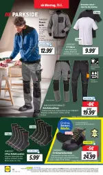 Gazetka promocyjna Lidl - Aktionsprospekt - Gazetka - ważna od 20.01 do 20.01.2024 - strona 20 - produkty: angebot, Arbeitssocken, asti, Bau, baumwolle, dell, eis, elle, Fleecejacke, hose, Jacke, Mode, ndk, Parkside, reine baumwolle, reis, Ria, Schal, Schale, shirt, shirts, socken, T-Shirt, Tasche, taschen, Ti, Tiere, tisch, wasser, wolle, ZTE