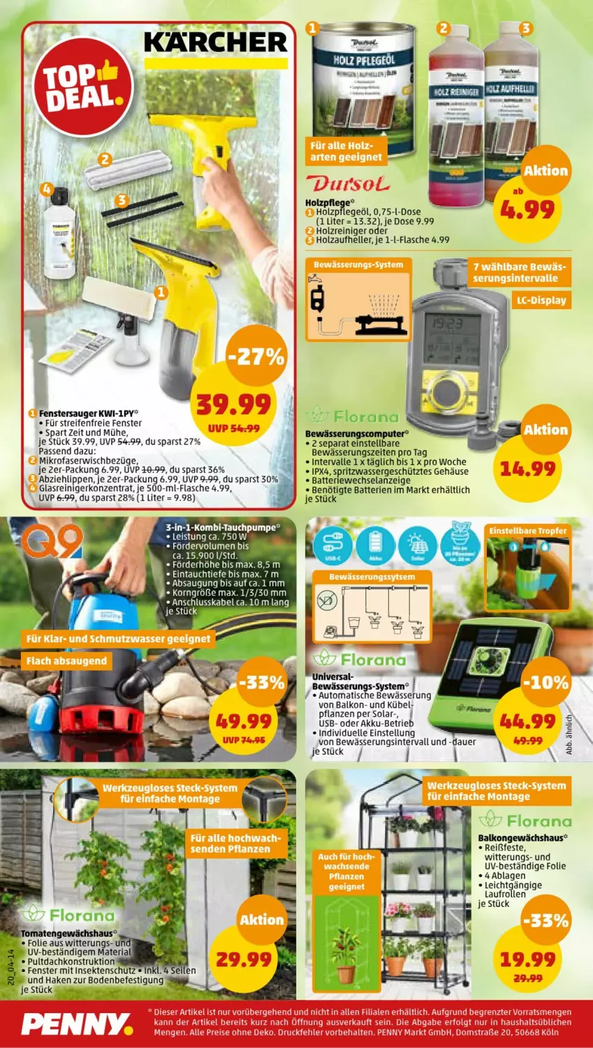 Aktueller Prospekt Penny - Prospekte - von 17.07 bis 22.07.2023 - strona 24 - produkty: akku, auer, auto, batterie, batterien, computer, Elan, elle, fenster, fenstersauger, flasche, Gewächshaus, Glasreiniger, Holz, HP, insektenschutz, je 500-ml-flasche, Kärcher, korn, mikrofaser, pflanze, pflanzen, Pflegeöl, pute, Rana, reifen, reiniger, sekt, tee, Ti, tisch, tomate, tomaten, usb, wasser, ZTE