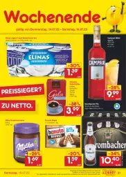 Gazetka promocyjna Netto Marken-Discount - Filial-Angebote - Gazetka - ważna od 16.07 do 16.07.2022 - strona 31 - produkty: angebot, aperitif, bestpreis, campari, creme, eduscho, eis, elinas, elinas joghurt, hanuta, haselnuss, Haselnusscreme, joghur, joghurt, joghurt nach, kaffee, krombache, krombacher, krombacher pils, milka, nuss, pils, reis, reiss, riegel, Ti, usb, ZTE