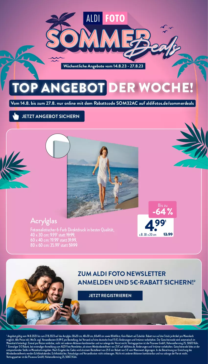 Aktueller Prospekt Aldi Nord - Von Montag - von 21.08 bis 26.08.2023 - strona 34 - produkty: aldi, angebot, angebote, auto, eis, elle, erde, Fotokalender, gutschein, korb, LG, ndk, reis, ring, Ti, tisch