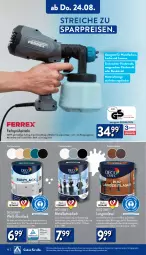 Gazetka promocyjna Aldi Nord - Von Montag - Gazetka - ważna od 26.08 do 26.08.2023 - strona 16 - produkty: Behälter, bürste, eis, Germ, gin, Holz, HP, lachs, lack, Lacke, Metallschutzlack, Reinigung, reinigungsbürste, reis, Ria, Sprühpistole, Ti, Waage, wasser, ZTE