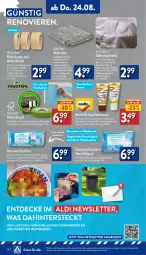 Gazetka promocyjna Aldi Nord - Von Montag - Gazetka - ważna od 26.08 do 26.08.2023 - strona 18 - produkty: abdeckplane, aldi, auer, Behälter, beutel, decke, gewinnspiel, gin, Holz, Laufen, leine, Malerkrepp, Mode, molto, rezept, rezepte, rwe, spachtel, Spiele, Ti, ZTE