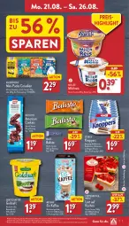Gazetka promocyjna Aldi Nord - Von Montag - Gazetka - ważna od 26.08 do 26.08.2023 - strona 7 - produkty: aufstrich, aus der tiefkühlung, balisto, Becher, biscotto, brot, brotaufstrich, cerealien, cookie, cookies, coppenrath, creme, eis, elle, getränk, gin, goldsaft, grafschafter, kaffee, knoppers, kuchen, mars, milch, milchreis, Müller, reis, saft, storck, teller, Ti, waffeln, ZTE