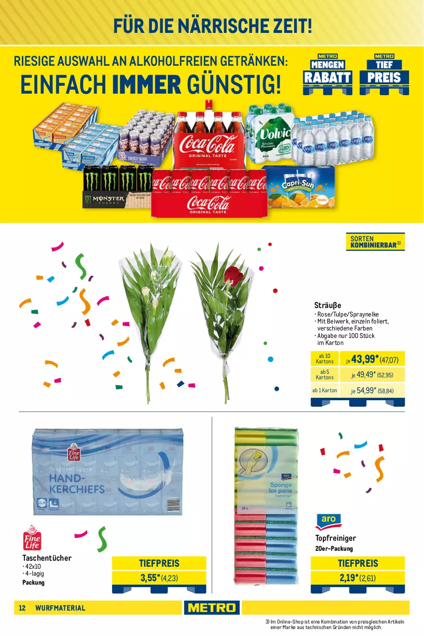 Aktueller Prospekt Metro - Wurfmaterial Karneval - von 01.10.2025 bis 17.02.2026 - strona 12 - produkty: eis, reiniger, reis, Ria, Tasche, taschen, taschentücher, Ti, tiefpreis, topf, tücher
