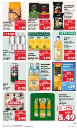 Gazetka promocyjna Kaufland - Prospekt - Gazetka - ważna od 21.06 do 21.06.2023 - strona 25 - produkty: Alwa, ananas, angebot, angebote, apfel, apfelsaft, Astra, beck's, Berger, beutel, bier, black forest, chips, direktsaft, enders, erfrischungsgetränk, erfrischungsgetränke, fever-tree, getränk, getränke, gin, Hohes C, kirsch, lack, mais, mango, mineralwasser, Mio Mio, Mixgetränk, natur, Nektar, nuss, orange, paprika, pfanne, pils, popcorn, saft, säfte, seeberger, snack, sour cream, Ti, wasa, wasser, zitrone, zitronen