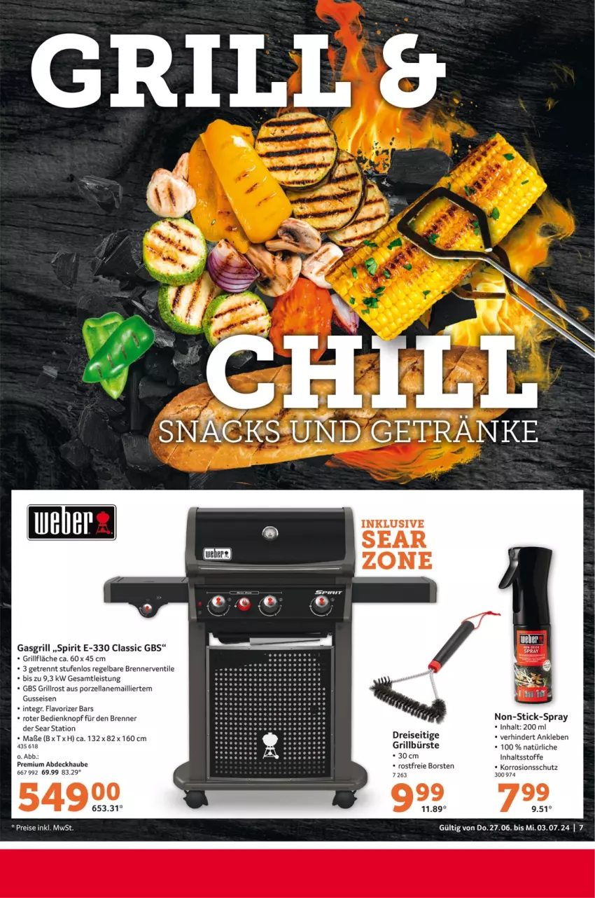 Aktueller Prospekt Selgros - Food - von 27.06 bis 03.07.2024 - strona 7 - produkty: abdeckhaube, bürste, eis, gasgrill, grill, grillfläche, grillrost, reis, Ti