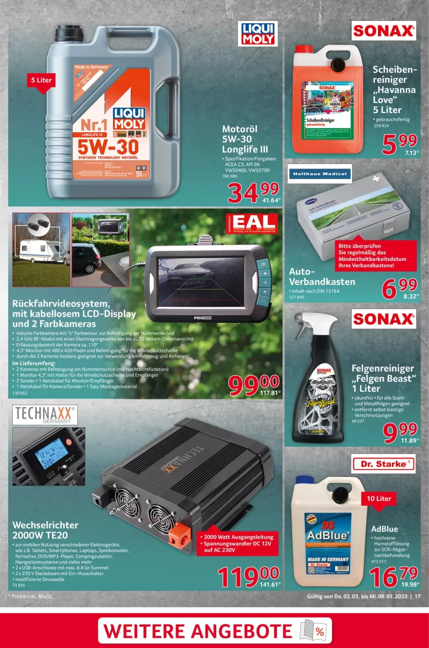 Aktueller Prospekt Selgros - Nonfood - von 02.03 bis 08.03.2023 - strona 17 - produkty: Germ, gsw, LG, ndk, reiniger, Ria, Scheibenreiniger, tee, Ti, Verbandkasten