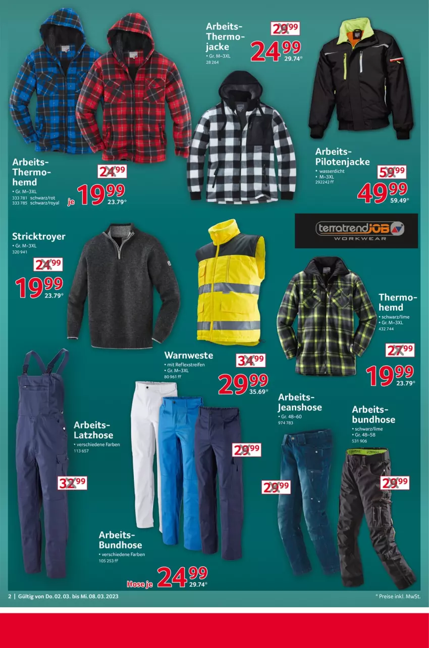 Aktueller Prospekt Selgros - Nonfood - von 02.03 bis 08.03.2023 - strona 2 - produkty: aeg, eis, hemd, hose, Jacke, jeans, Latzhose, reis, Ti, Warnweste, wasser, Weste