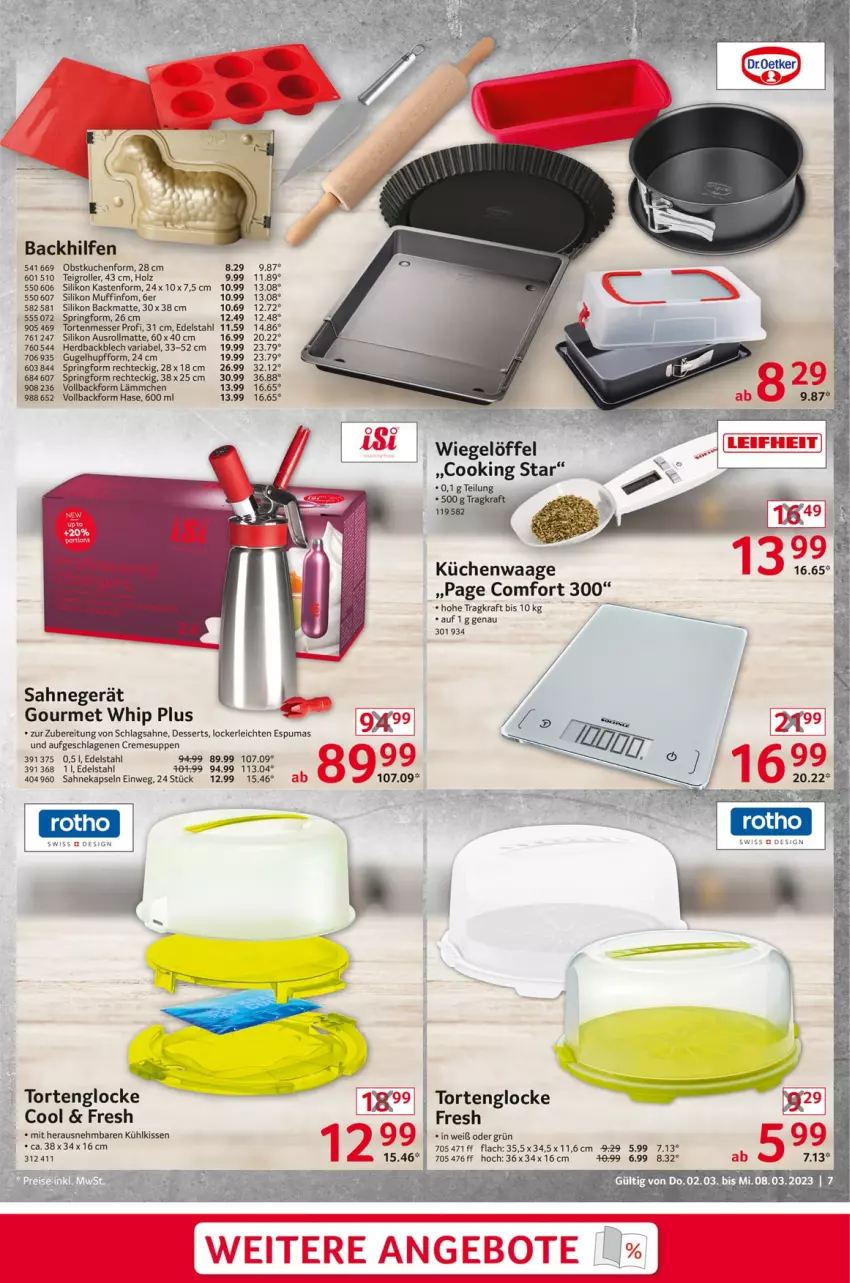 Aktueller Prospekt Selgros - Nonfood - von 02.03 bis 08.03.2023 - strona 7 - produkty: angebot, angebote, Backform, Backmatte, creme, cremesuppe, dessert, desserts, edelstahl, Holz, kissen, kraft, küche, kuchen, Küchen, Küchenwaage, Löffel, messer, Muffin, obst, puma, pumas, Ria, ring, Roller, sahne, schlagsahne, Springform, suppe, suppen, Teigrolle, torte, Waage