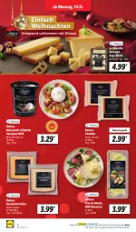 Gazetka promocyjna Lidl - Aktionsprospekt - Gazetka - ważna od 19.11 do 19.11.2022 - strona 2 - produkty: cheddar, di bufala, Käse, latte, mozzarella, ndk, rel, Schal, Schale, Tête de Moine, Ti, weihnachten