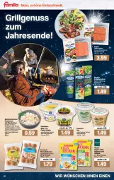 Gazetka promocyjna Famila - Prospekte - Gazetka - ważna od 31.12 do 31.12.2021 - strona 14 - produkty: barbecue, Becher, brötchen, butter, creme, dip, eier, eis, fleisch, Fleischerei, grill, grill-lachs, gurke, gurken, kräuter, kräuterbutter, krone, kühlmann, lachs, LG, mac, mandarine, mandarinen, meggle, natur, nudel, nudeln, nudelsalat, nuss, pfanne, pfannen, pizza, salat, salatcreme, salate, Schere, schinken, schinkenwurst, wurst