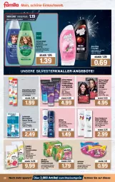 Gazetka promocyjna Famila - Prospekte - Gazetka - ważna od 31.12 do 31.12.2021 - strona 32 - produkty: angebot, angebote, Becher, beutel, body, body lotion, body milk, brause, Brausetabletten, brillance, creme, deo, deospray, discount, doppelherz, dove, duschdas, duschgel, eis, flasche, gin, kitekat, LG, Lotion, Meerwasser, mousse, nivea, portionsbeutel, purina, reis, sac, schauma, schauma shampoo, schwarzkop, schwarzkopf, shampoo, shampoo oder spülung, snack, snacks, spülung, tablet, tablett, Tablette, Ti, trockenfutter, wasser, whiskas