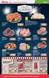 Gazetka promocyjna Famila - Prospekte - Gazetka - ważna od 31.12 do 31.12.2021 - strona 4 - produkty: apfel, aufschnitt, beef, braten, bratenaufschnitt, corned beef, dressing, eis, elle, fleisch, Fleischerei, fleischwurst, joghur, joghurt, kartoffel, kartoffelsalat, knoblauch, kochschinken, lachs, mac, Mantel, meerrettich, mit oder ohne knoblauch, pastete, pfeffer, Räucherlachs, Rettich, ring, rohschinken, salami, salat, Schere, schinken, schwein, schweine, Speck, Spezi, Ti, Trüffel, wein, weine, Weißwurst, WICK, wiener, wiener würstchen, wurst, würstchen, zitrone, zitronen