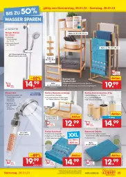 Gazetka promocyjna Netto Marken-Discount - Filial-Angebote - Gazetka - ważna od 28.01 do 28.01.2023 - strona 35 - produkty: ACC, accessoires, angebot, Bad, badematte, Badewanne, Badregal, bambus, Bau, baumwolle, Becher, brause, brauseschlauch, Brei, bürste, duschtuch, edelstahl, handtuch, Handtuchhalter, hero, lack, LG, passend für alle, regal, Ria, schlauch, schläuche, Seife, seifenspender, tablet, Ti, tisch, tuc, Wanne, wasser, WC-Bürste, wein, wolle, ZTE