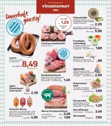 Gazetka promocyjna Aez - Prospekte - Gazetka - ważna od 14.09 do 14.09.2024 - strona 4 - produkty: apfel, appenzeller, aufschnitt, Becher, brie, buch, eis, elle, Feigen, frischkäse, frischkäsezubereitung, frucht, geback, gin, grill, hartkäse, hofgut, Holz, ilag, Käse, Krustenschinken, leberwurst, LG, lyoner, mac, Mett, mettwurst, milch, mit zwiebeln, natur, ring, salat, sauce, schinken, schnittlauch, senf, Spezi, Ti, torte, weichkäse, wurst, Yo, zwiebel, zwiebelmettwurst, zwiebeln