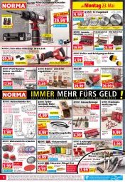 Gazetka promocyjna Norma - Norma - Gazetka - ważna od 30.05 do 30.05.2022 - strona 4 - produkty: adapter, akku, Akku-Säbelsäge, Akku-Schlagbohrschrauber, Arbeitsleuchte, aufbewahrungskoffer, batterie, batterien, Bebe, beleuchtung, beutel, Bohrer-Set, Bohrerset, Bohrschrauber, Brille, bürste, bürsten, Draht, edelstahl, eis, Elektro, elle, gin, Holz, HP, koffer, krone, ladegerät, latte, led-beleuchtung, Leuchte, LG, li-ion-akku, messer, mit led-beleuchtung, ndk, papier, Pinzette, Reinigung, reinigungsbürste, reis, Ria, riegel, ring, rwe, Säbelsäge, säge, Schleifpapier, schnellladegerät, schrauben, Schraubendreher, stichsäge, Tasche, taschen, teller, Ti, tisch, topf, Vielzweckseil, weck, werkzeug, werkzeuge, Winkelschleifer, Zangen