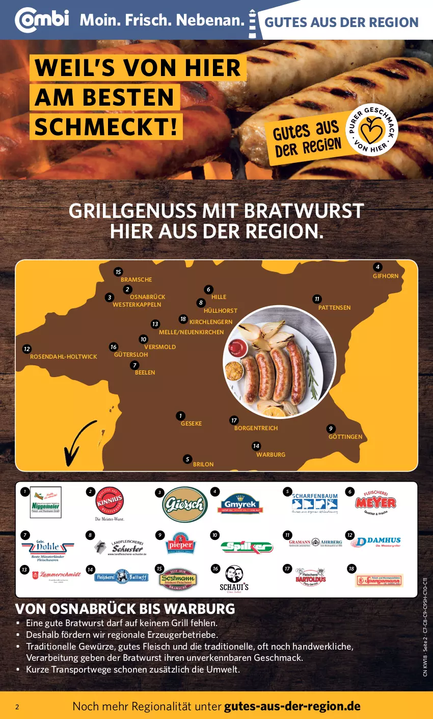 Aktueller Prospekt Combi - Prospekte - von 02.05 bis 07.05.2022 - strona 2 - produkty: bratwurst, eis, elle, fleisch, gewürz, grill, LG, mac, nuss, rosen, Sport, Ti, Weste, WICK, wurst