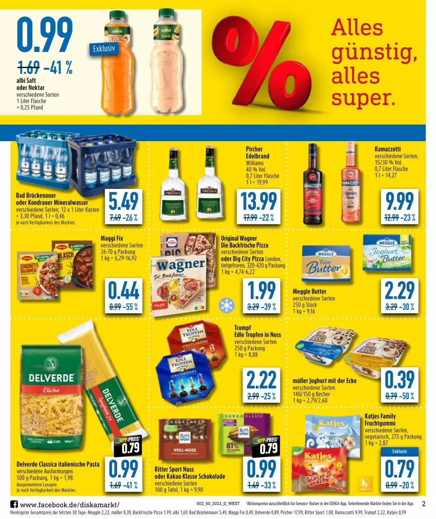 Aktueller Prospekt Diska - Prospekte - von 12.12 bis 17.12.2022 - strona 4 - produkty: aktionspreis, Alwa, auer, Bad, Becher, butter, deka, eis, erde, flasche, frucht, fruchtgummi, gin, italienische pasta, joghur, joghurt, joghurt mit der ecke, kakao, katjes, lasagne, maggi, maggi fix, meggle, mineralwasser, Müller, Nektar, nuss, original wagner, pasta, pircher, pizza, rama, ramazzott, ramazzotti, reis, ritter, ritter sport, rum, saft, schoko, schokolade, Sport, Ti, Vegeta, wagner, wasser, zott, ZTE