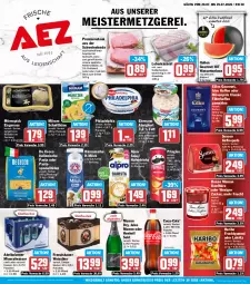 Gazetka promocyjna Aez - Prospekte - Gazetka - ważna od 25.07 do 25.07.2026 - strona 1 - produkty: adelholzener, alkohol, almighur, almighurt, alpro, Alwa, bärenmarke, beutel, bier, bonne maman, coca-cola, cola, De Cecco, drink, drinks, ecco, ehrmann, ehrmann almighurt, eilles gourmet, eis, elle, filterkaffee, flasche, fleisch, franziskaner, frucht, fruchtfleisch, fruchtgummi, glasflasche, grill, hafer, Haferdrink, haribo, henkel, henkell, henkell sekt, Holz, ideal zum grillen, italienische pasta, jules mumm, kaffee, kaffeepads, Käse, konfitüre, Lakritz, leberkäs, mam, Meister, melone, milch, milram, mineralwasser, mövenpick, mövenpick eis, mumm, natur, nuss, oder lakritz, pasta, philadelphia, pringles, reis, rel, ring, Schal, Schale, schnittkäse, schwein, schweine, sekt, senseo, soja, Spezi, steak, Ti, tisch, trolli, wasser, wassermelone, wein, weine, weissbier, ZTE, zucker