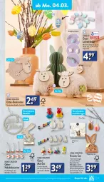 Gazetka promocyjna Aldi Nord - Von Montag - Gazetka - ważna od 09.03 do 09.03.2024 - strona 11 - produkty: Anhänger, dekoration, dell, eier, elle, gin, Holz, Kette, Körbchen, lichterkette, Mode, papier, Papiertüte, perlen, Pinsel, Ria, Ti, timer, Tüte, ZTE