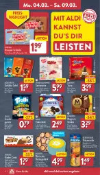 Gazetka promocyjna Aldi Nord - Von Montag - Gazetka - ważna od 09.03 do 09.03.2024 - strona 8 - produkty: aldi, alkohol, angebot, angebote, aus der tiefkühlung, beutel, biscotto, bourbon, bourbonvanille, butter, creme, de beukelaer, eis, eiskonfekt, ferrero, frucht, fruchtgummi, kakao, keks, Kinder, kuchen, langnese, magnum, milch, moser, Moser Roth, prinzenrolle, reis, sahne, Schmuck, schoko, schokolade, schokoladen, stieleis, Ti, torte, trolli, vanille, zucker