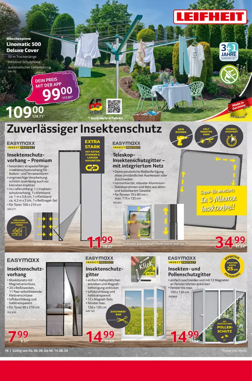 Aktueller Prospekt Selgros - Non Food - von 08.08 bis 14.08.2024 - strona 16 - produkty: auto, easymaxx, elle, fenster, insektenschutz, moskitonetz, rum, schutzhülle, sekt, Teleskop, Ti, tisch, wäschespinne, weck