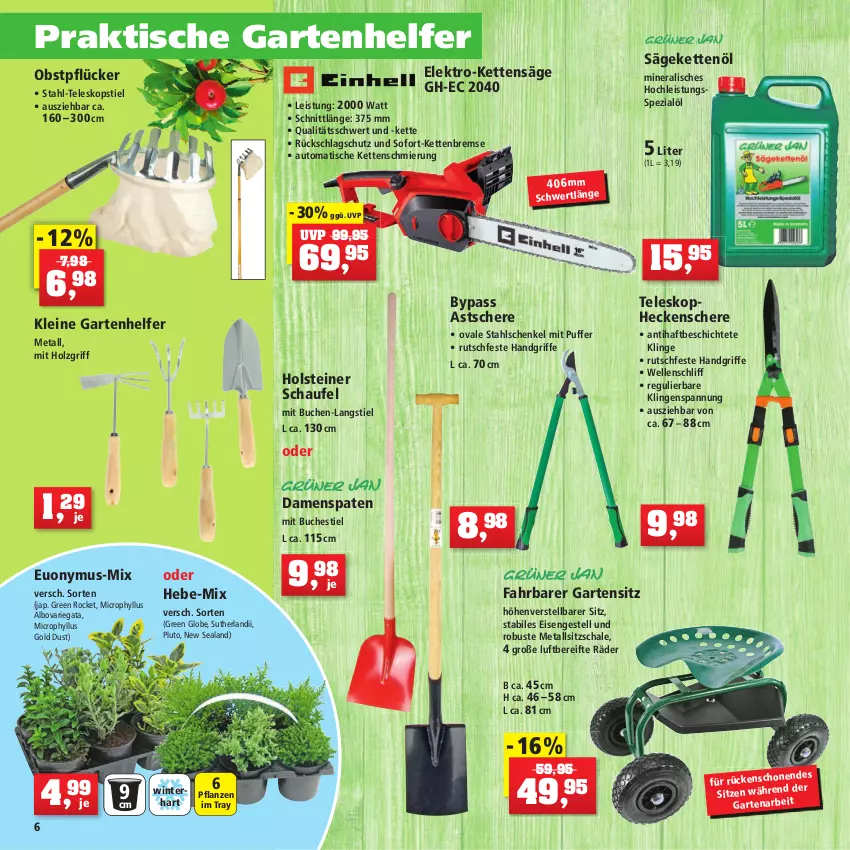 Aktueller Prospekt Thomas Philipps - Prospektwerbung - von 29.08 bis 03.09.2022 - strona 6 - produkty: auto, blume, blumen, blumenerde, buch, dünger, eis, Elektro, elle, erde, flüssigdünger, Garten, Gartenpflanze, haselnuss, heckenschere, henkel, holsteiner, Holz, Kette, Kraut, kübelpflanzen, latte, leine, natur, nuss, obst, pflanze, pflanzen, rasen, rasendünger, reis, rind, rinder, sac, säge, Schal, Schale, schenkel, Schere, schnäppchen, Spaten, Spezi, staketenzaun, steiner, Teleskop, teleskopstiel, Ti, tisch, vorteilspreis