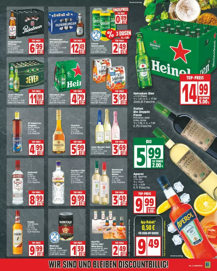 Aktueller Prospekt Edeka - Prospekte - von 19.02 bis 24.02.2024 - strona 13 - produkty: aperitif, eis, flasche, reis, Ti, top-preis