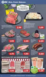 Gazetka promocyjna Combi - Prospekte - Gazetka - ważna od 16.04 do 16.04.2022 - strona 6 - produkty: apfel, aufschnitt, aus dem kühlregal, beef, bier, bierschinken, bio, dressing, eis, elle, fleisch, Fleischerei, gewürz, gin, joghur, joghurt, kartoffel, kartoffelsalat, kühlregal, lachs, lachsschinken, leberwurst, LG, lyoner, mac, meerrettich, Mett, metten, Mettenden, mit paprika, paprika, pfeffer, Räucherlachs, regal, remoulade, Rettich, rezept, roastbeef, saft, sahne, salami, salat, Schere, schinken, schwein, schweine, serrano, snack, Spezi, Ti, Trüffel, wein, weine, wurst, Yo