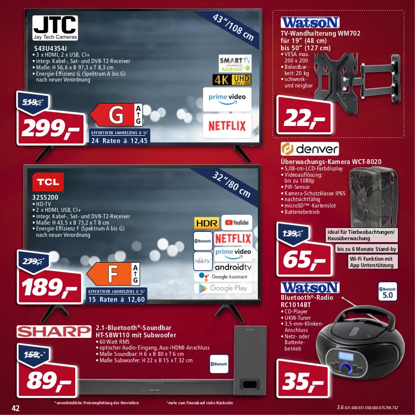 Aktueller Prospekt Real - Real Handzettel - von 17.01 bis 22.01.2022 - strona 42 - produkty: batterie, deo, dvb, DVB-T, eis, elle, HDMI, kamera, microsd, Radio, Receiver, reis, rum, soundbar, Spektrum, Subwoofer, teller, Ti, tisch, tuner, usb, wandhalterung