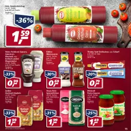 Gazetka promocyjna Real - Real Handzettel - Gazetka - ważna od 22.01 do 22.01.2022 - strona 15 - produkty: eis, feinkost, flasche, gewürz, gewürzketchup, heinz, Hela, Hochzeit Nudeln, ketchup, Kühne, mayonnaise, Mirácoli, nudel, nudeln, oryza, pasta, pasta-sauce, reis, reiss, sauce, saucen, senf, Spezi, thomy, würzsauce, würzsaucen, Yo, Zabler