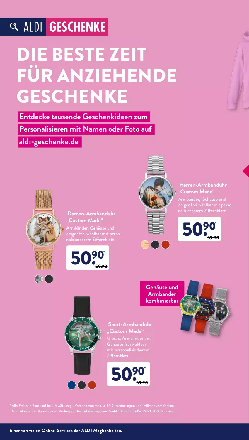 Aktueller Prospekt AldiSud - ALDI Aktuell - von 10.01 bis 15.01.2022 - strona 10 - produkty: aldi, Armband, Armbanduhr, damen t-shirt, decke, eis, ente, Jacke, Kinder, Persona, Pullover, reis, shirt, Sport, sweatjacke, T-Shirt, Ti, uhr, Yo