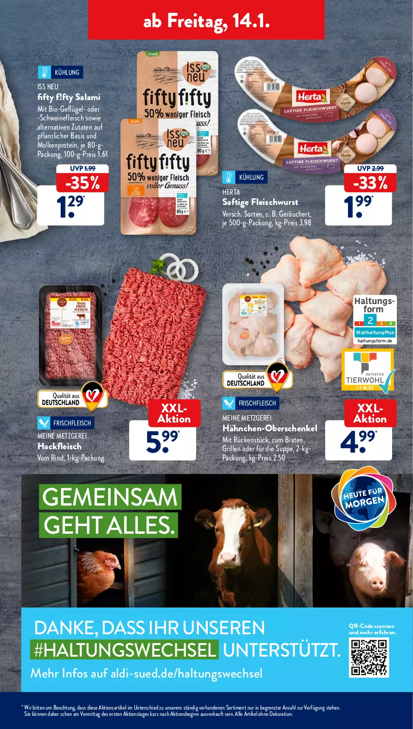 Aktueller Prospekt AldiSud - ALDI Aktuell - von 10.01 bis 15.01.2022 - strona 37 - produkty: aldi, alle artikel ohne dekoration, bio, braten, dekoration, eis, fleisch, fleischwurst, Geflügel, gin, grill, gsw, hackfleisch, henkel, herta, reis, rind, saft, salami, schenkel, schwein, schweine, schweinefleisch, suppe, Ti, wein, weine, wurst, ZTE