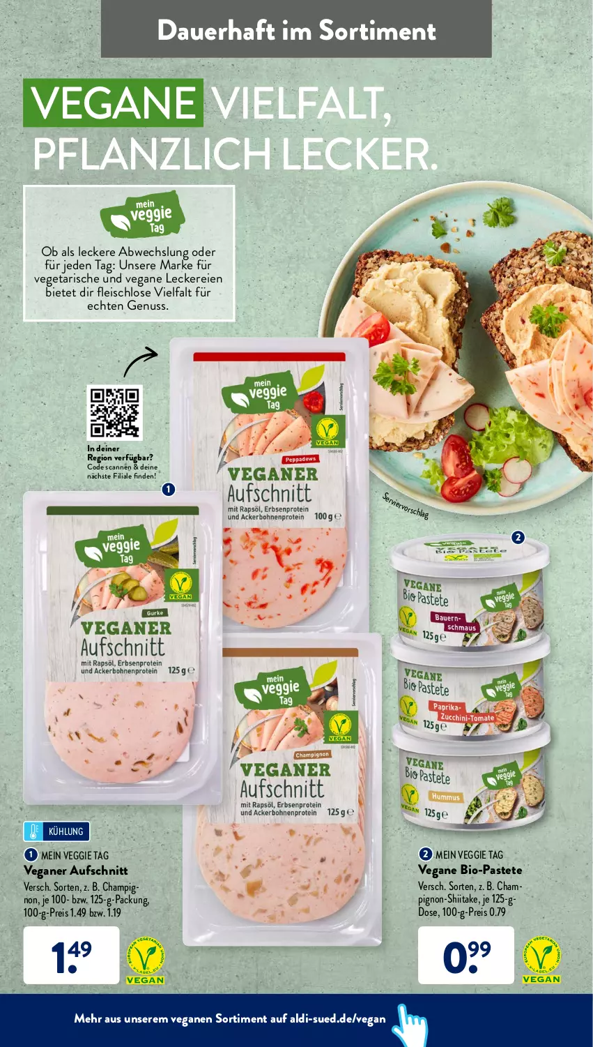 Aktueller Prospekt AldiSud - ALDI Aktuell - von 10.01 bis 15.01.2022 - strona 44 - produkty: aldi, auer, aufschnitt, bio, champignon, eis, fleisch, nuss, pastete, reis, Ti, Vegeta, veggie